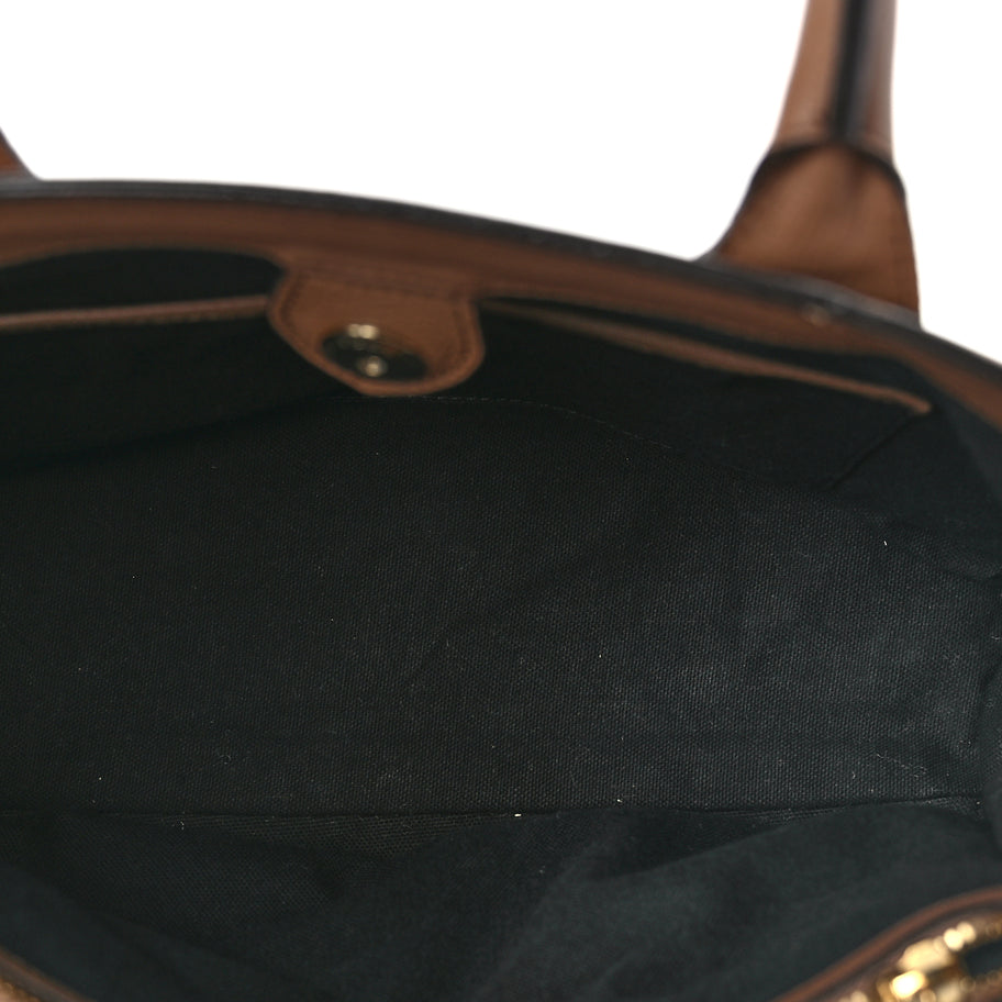 Burberry Grainy Calfskin House Check Medium Banner Tote Image 4