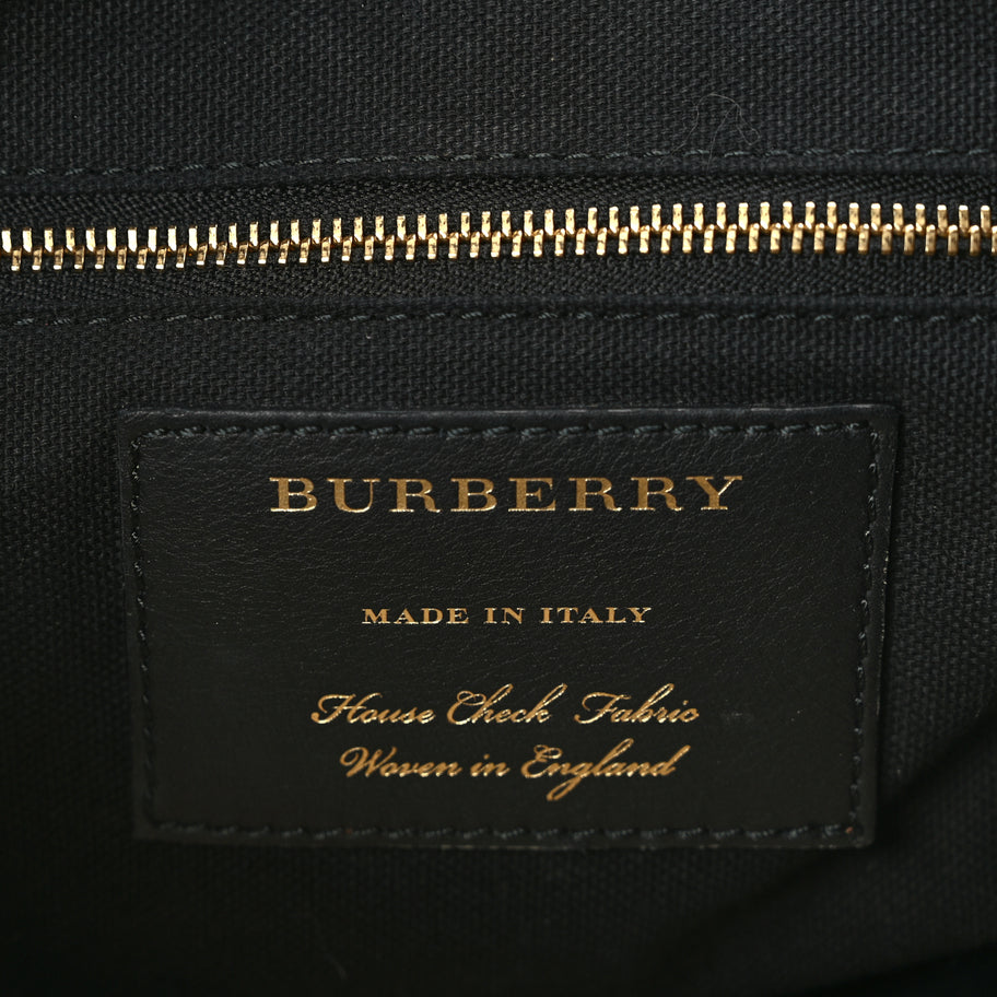 Burberry Grainy Calfskin House Check Medium Banner Tote Image 5