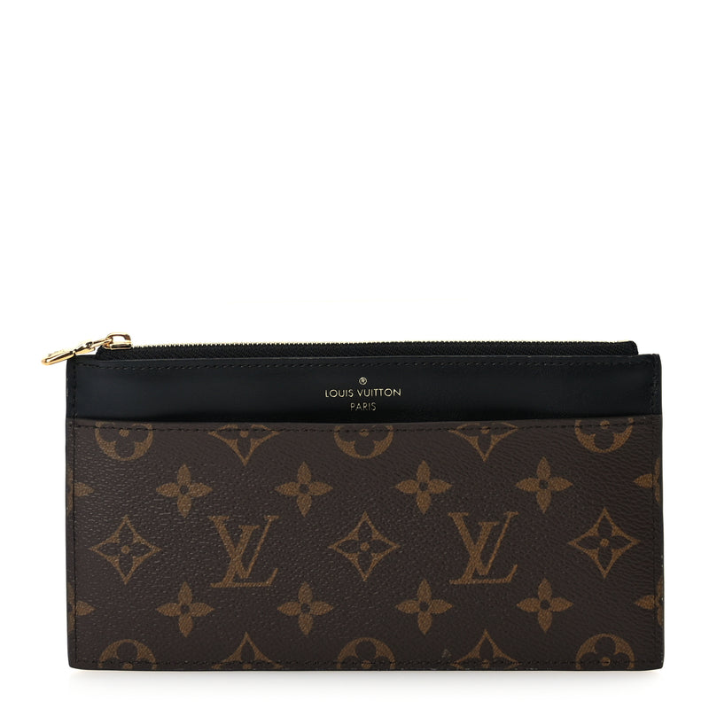  Louis Vuitton Monogram Slim Purse  Black