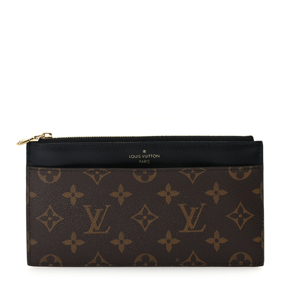 Louis Vuitton Monogram Slim Purse  Black Image 1