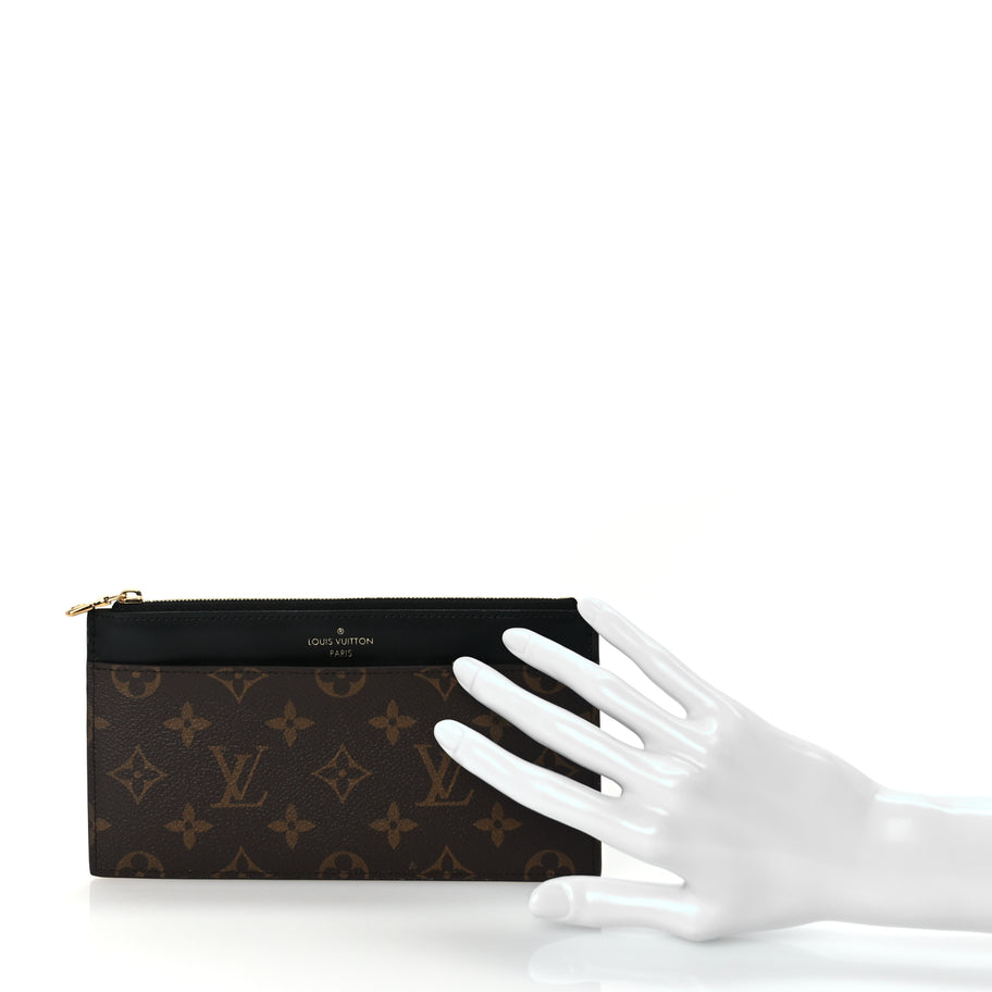 Louis Vuitton Monogram Slim Purse  Black Image 2