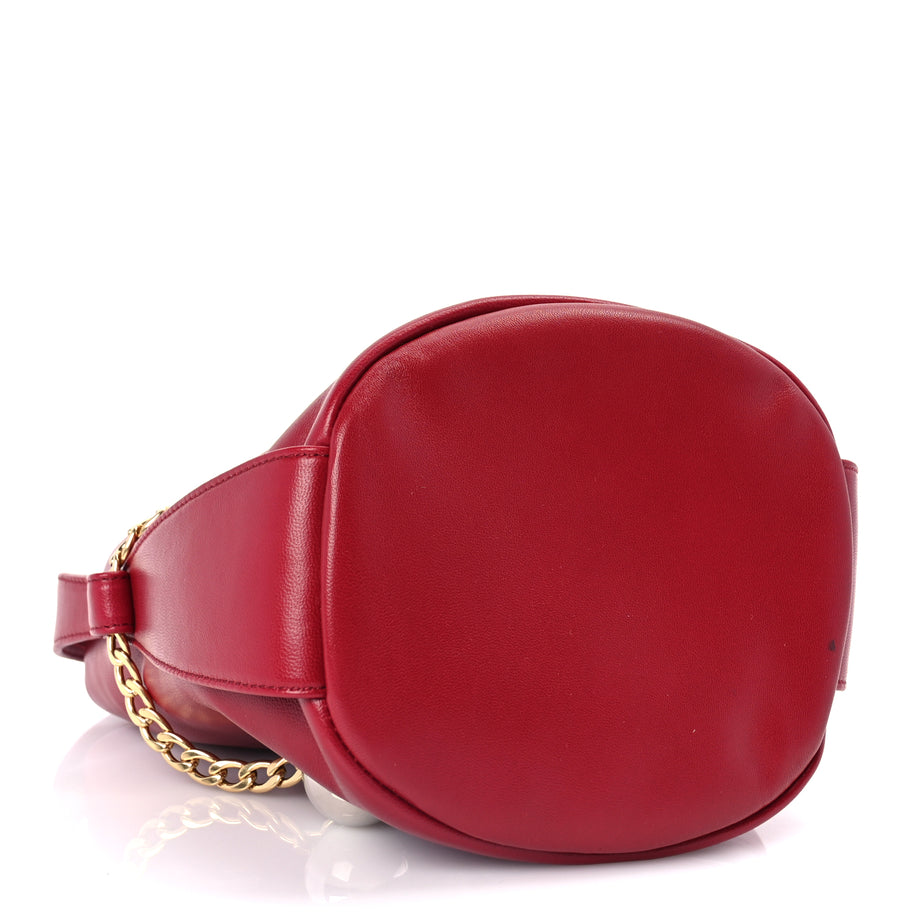 Prada Nappa Mini Petit Sac Noir Bucket Bag Ciliegia Image 3