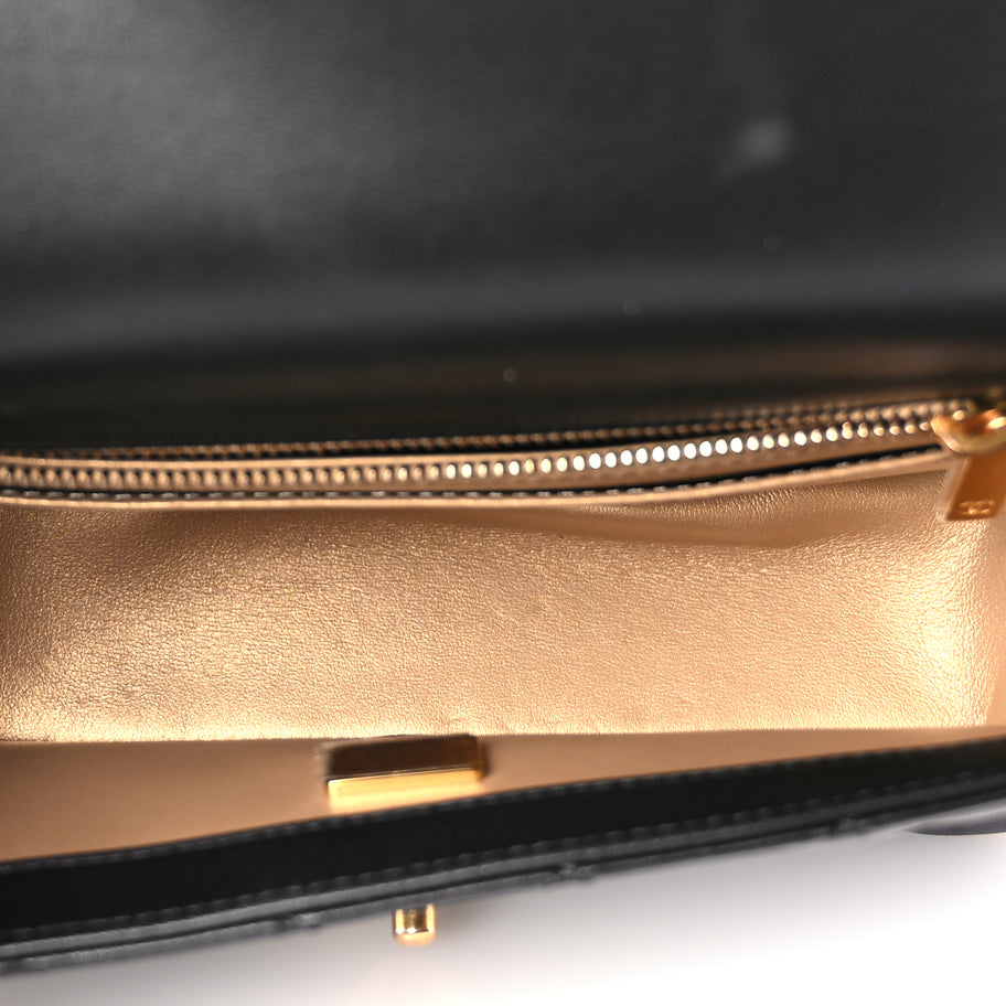 Chanel Lambskin Quilted Mini Rectangular Pearl Crush Flap Black Image 4