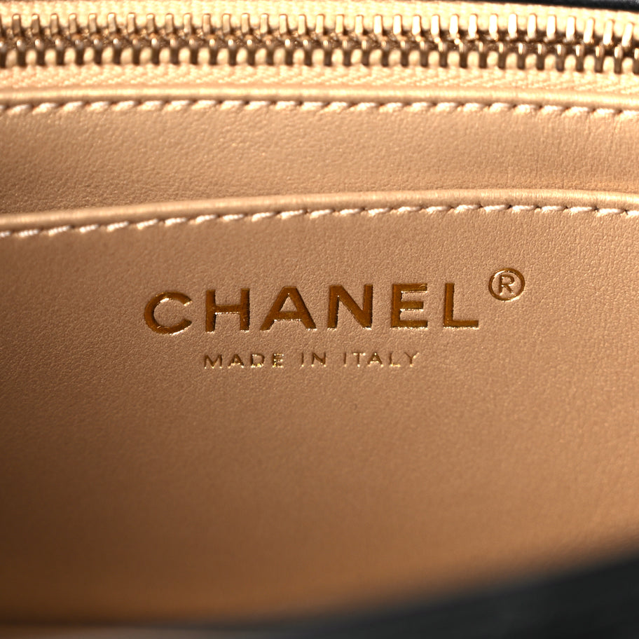 Chanel Lambskin Quilted Mini Rectangular Pearl Crush Flap Black Image 6