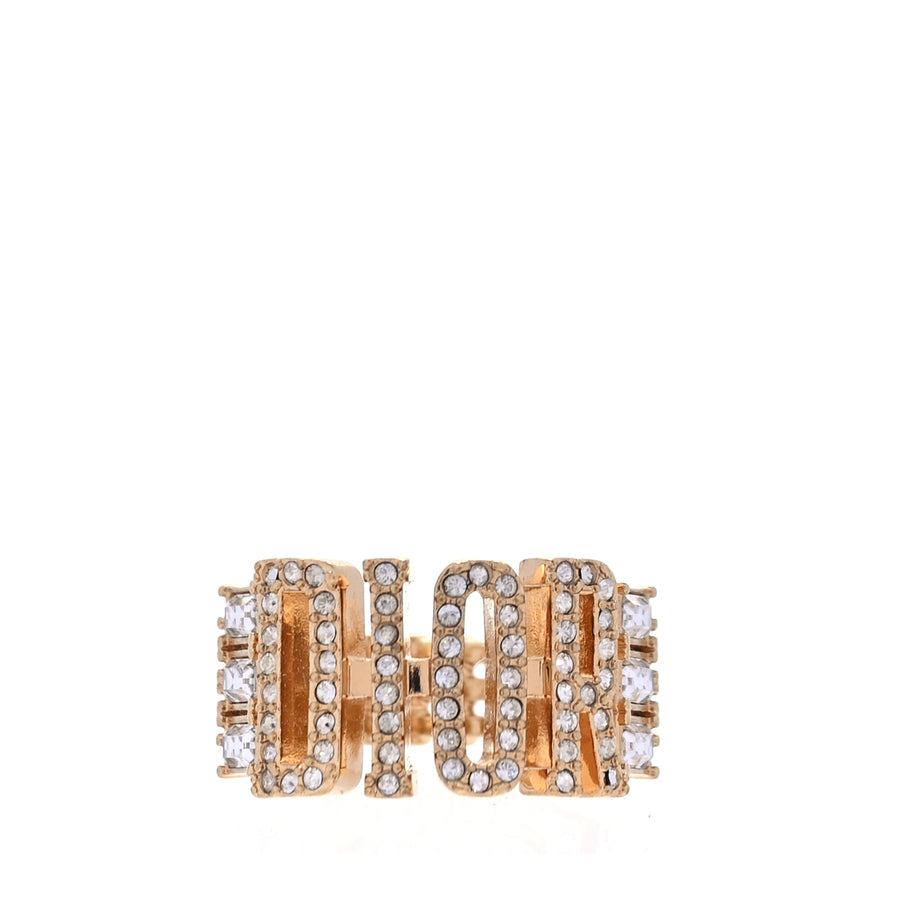 Christian Dior Metal Crystal DIO(R)EVOLUTION Ring S Gold Image 1
