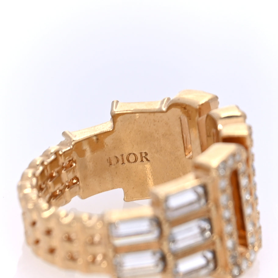 Christian Dior Metal Crystal DIO(R)EVOLUTION Ring S Gold Image 3