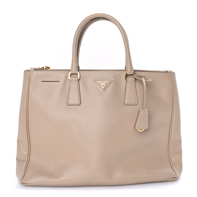  Prada Saffiano Large Galleria Double Zip Tote  Cammeo