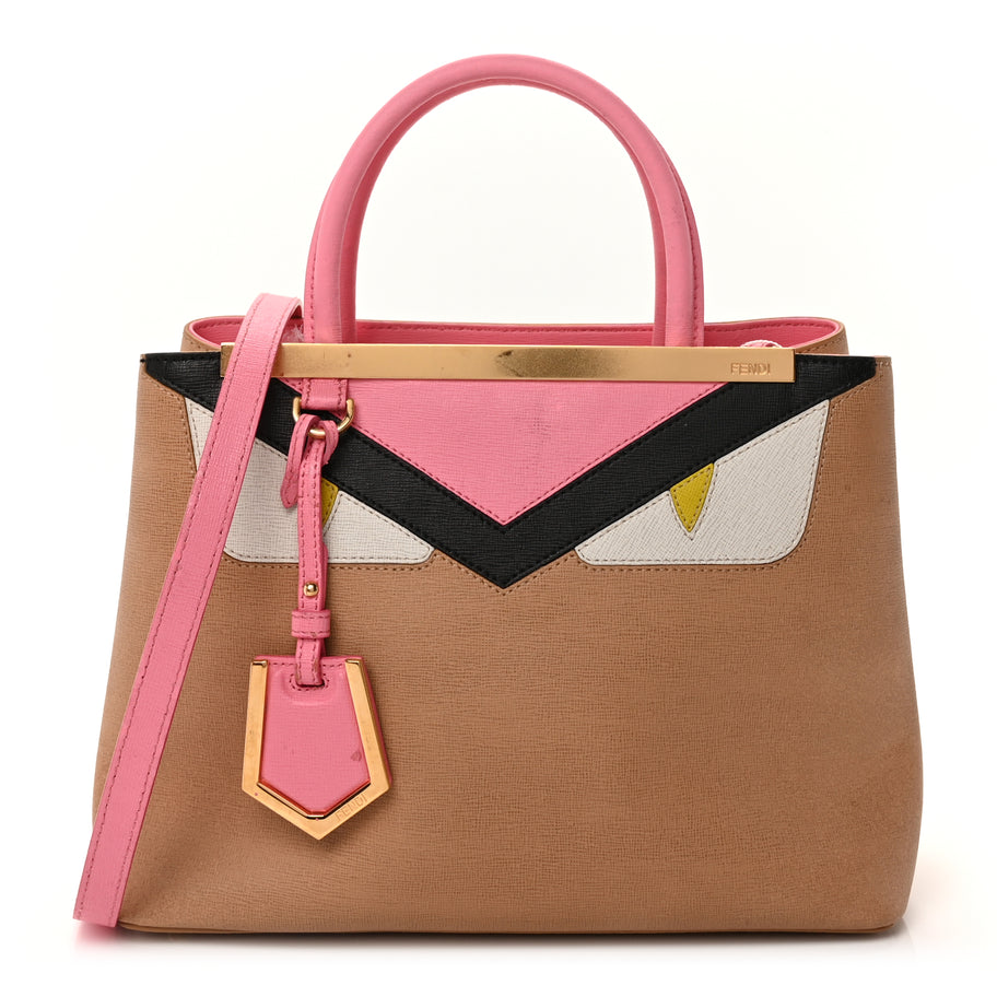 Fendi Vitello Elite Monster Petite 2Jours Tote Cuoio Lollypop Multicolour Image 1