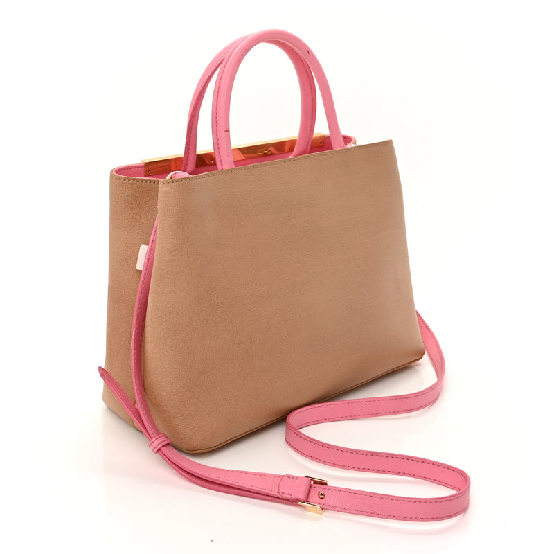  Fendi Vitello Elite Monster Petite 2Jours Tote Cuoio Lollypop Multicolour