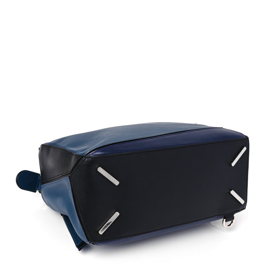 Loewe Calfskin Colorblock Medium Puzzle Bag Blue Image 3