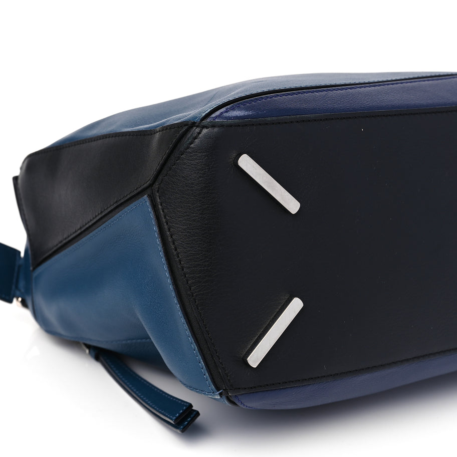 Loewe Calfskin Colorblock Medium Puzzle Bag Blue Image 7