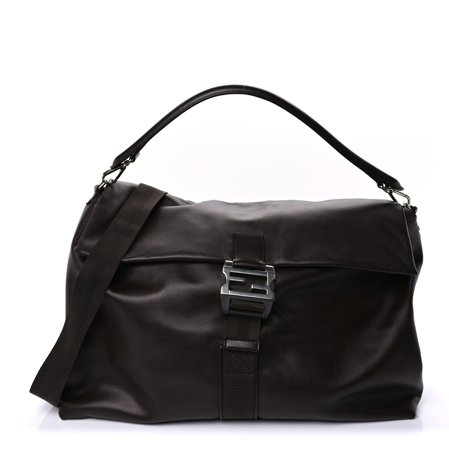 Fendi Nappa Maxi Mamma Baguette Brown Brown Image 1