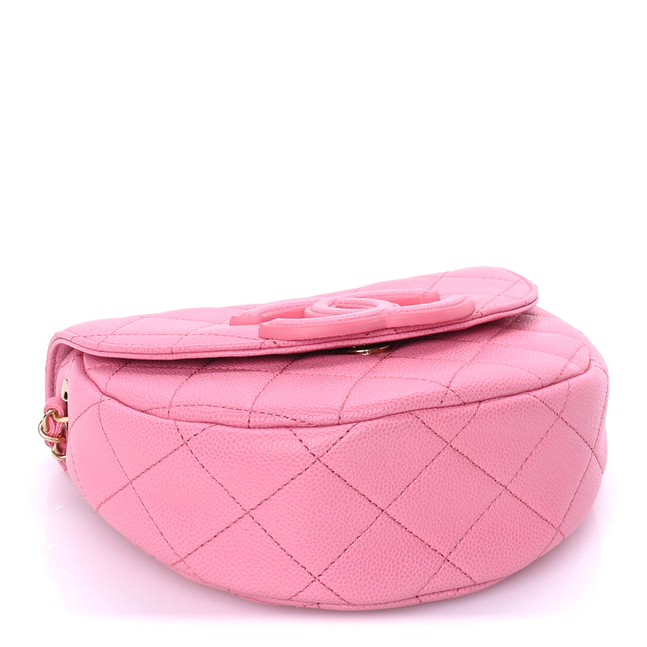 Chanel Caviar Quilted Mini Messenger Flap Pink Image 3