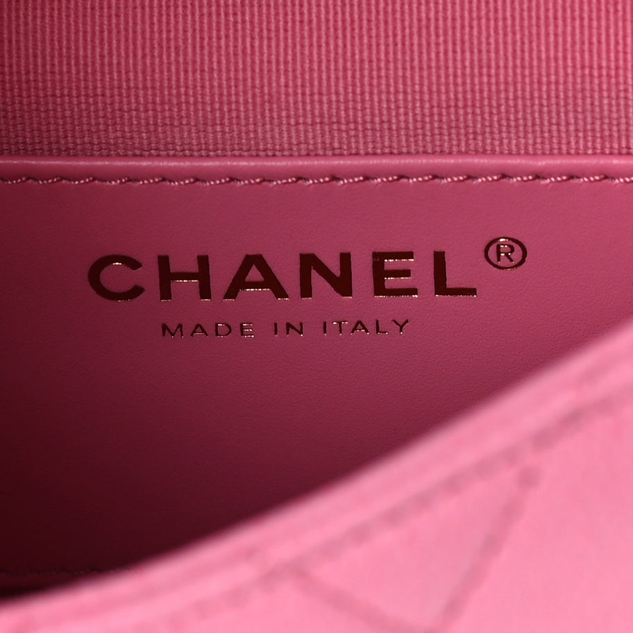 Chanel Caviar Quilted Mini Messenger Flap Pink Image 5