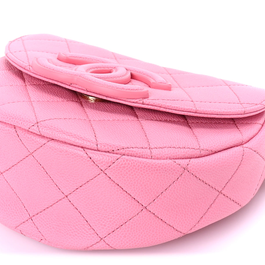 Chanel Caviar Quilted Mini Messenger Flap Pink Image 9