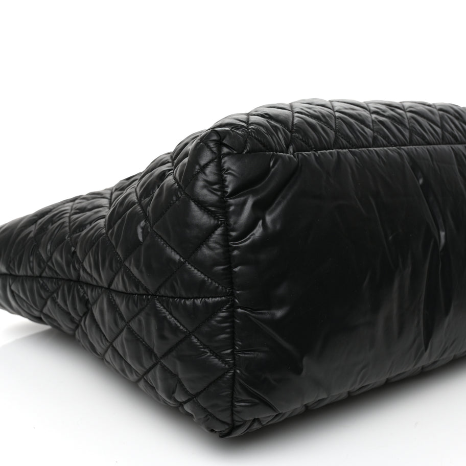Chanel Nylon Quilted Large Coco Cocoon Tote Black Image 8