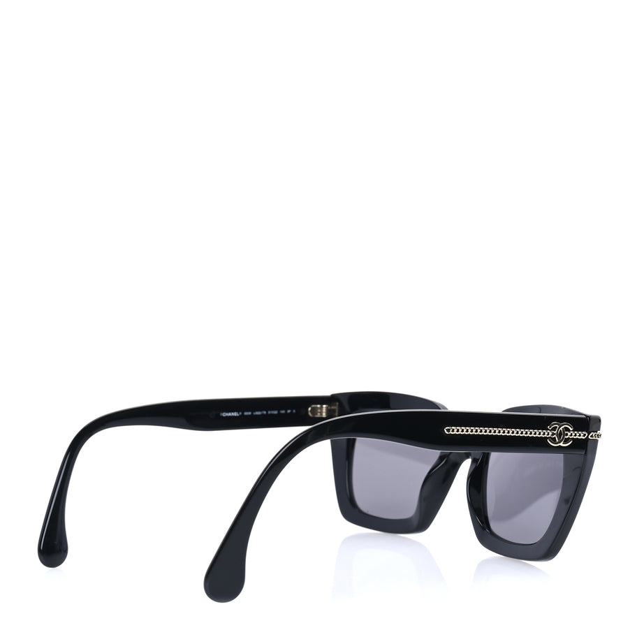 Chanel Acetate Polarized CC Butterfly Sunglasses 5509  Black Image 3