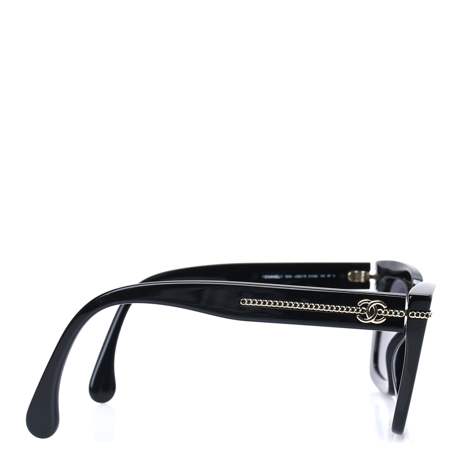 Chanel Acetate Polarized CC Butterfly Sunglasses 5509  Black Image 4