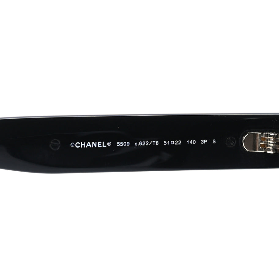 Chanel Acetate Polarized CC Butterfly Sunglasses 5509  Black Image 5