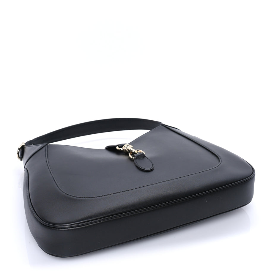 Gucci Boarded Dyana Lux Calfskin Medium Jackie 1961 Hobo  Black Image 3