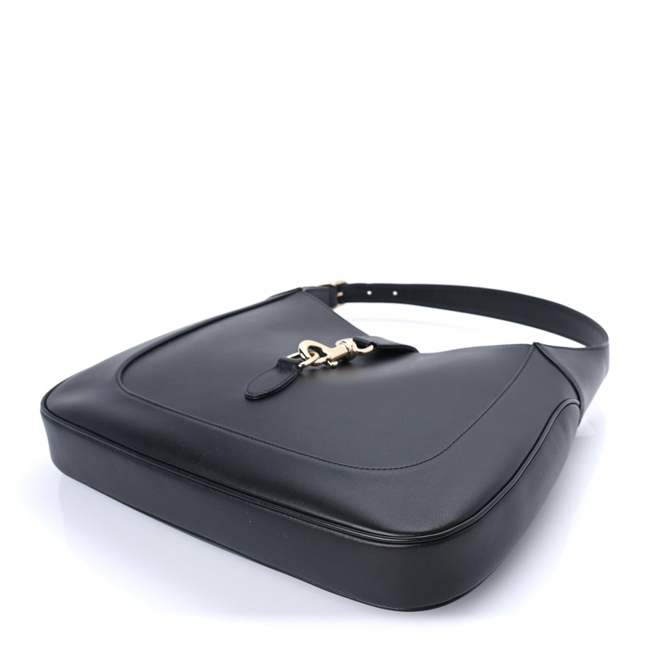 Gucci Boarded Dyana Lux Calfskin Medium Jackie 1961 Hobo  Black Image 8