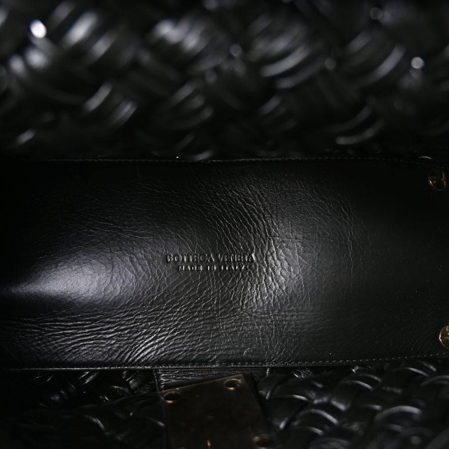 Bottega Veneta Calfskin Intreccio Desiree Shoulder Bag Dark Green Image 4
