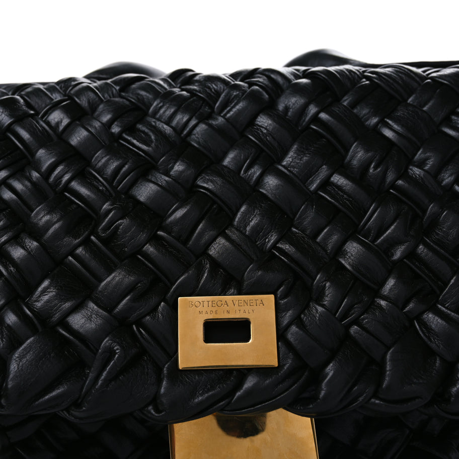 Bottega Veneta Calfskin Intreccio Desiree Shoulder Bag Dark Green Image 6