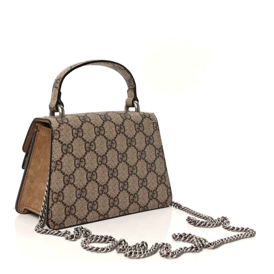 Gucci Supreme Monogram Mini Dionysus Top Handle Bag  Taupe Image 2
