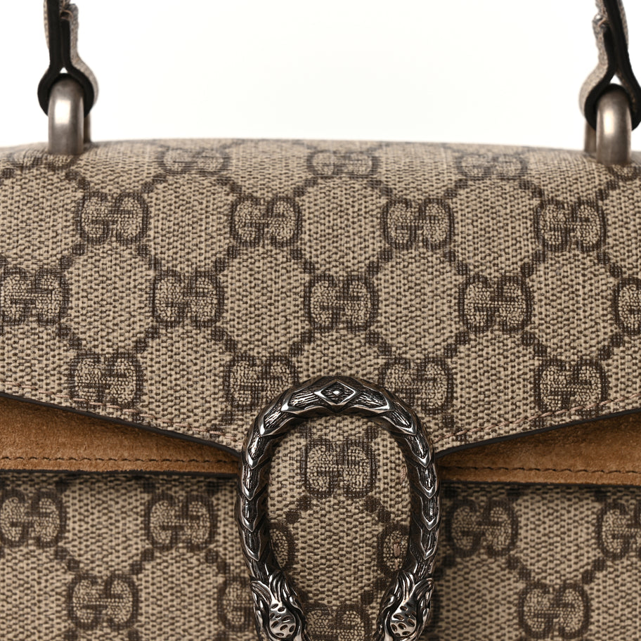 Gucci Supreme Monogram Mini Dionysus Top Handle Bag  Taupe Image 6