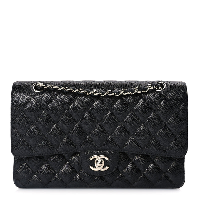  Chanel Caviar Quilted Medium Double Flap Black