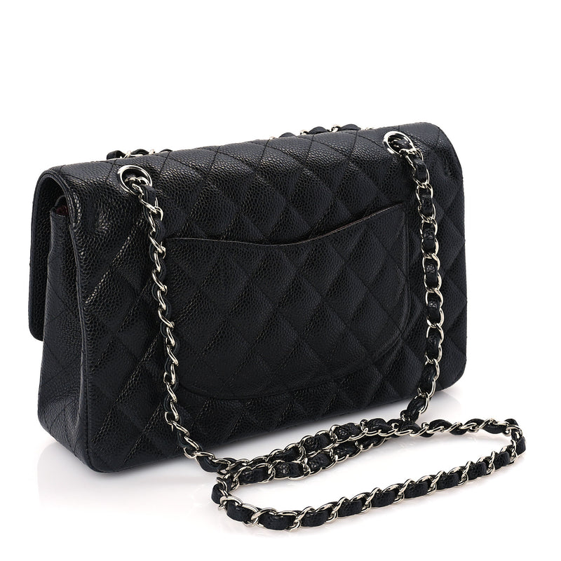  Chanel Caviar Quilted Medium Double Flap Black