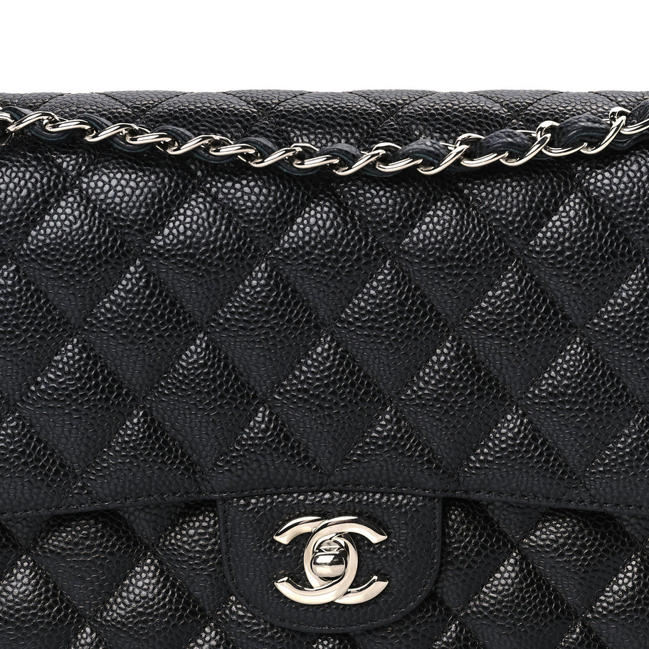 Chanel Caviar Quilted Medium Double Flap Black Image 7