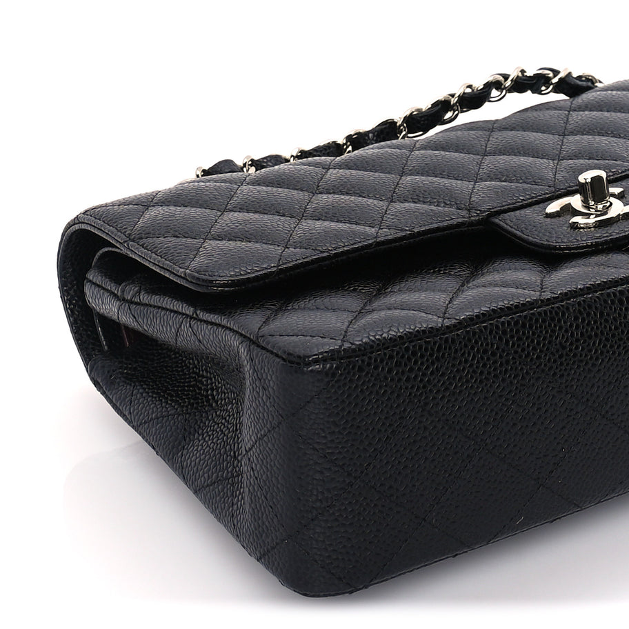 Chanel Caviar Quilted Medium Double Flap Black Image 8