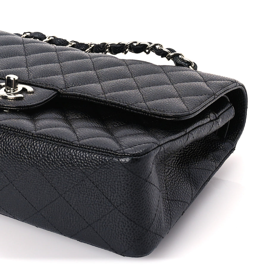 Chanel Caviar Quilted Medium Double Flap Black Image 9