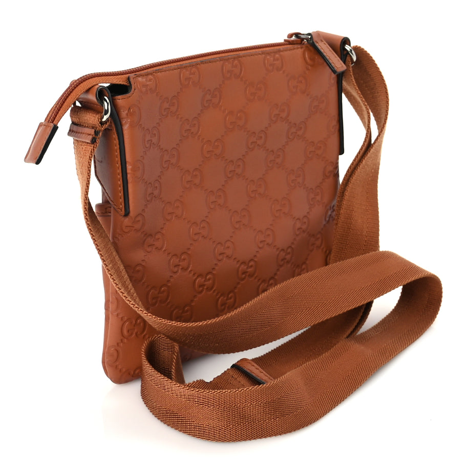 Gucci Guccissima Crossbody Messenger Bag Brown Image 2