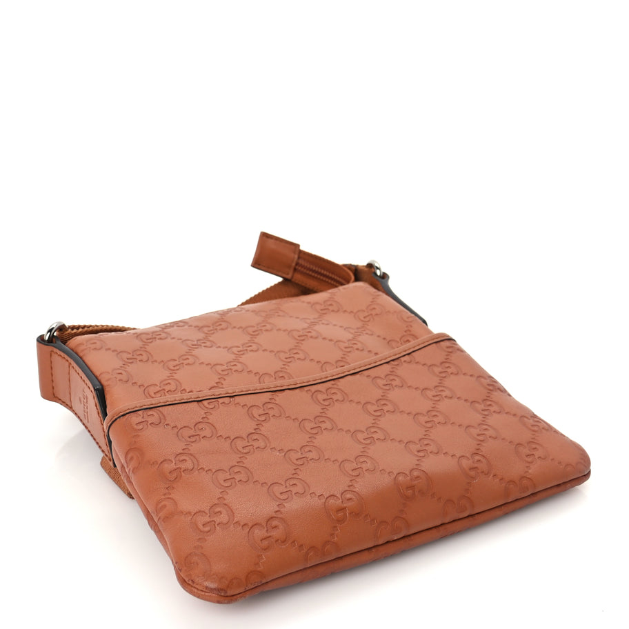 Gucci Guccissima Crossbody Messenger Bag Brown Image 3