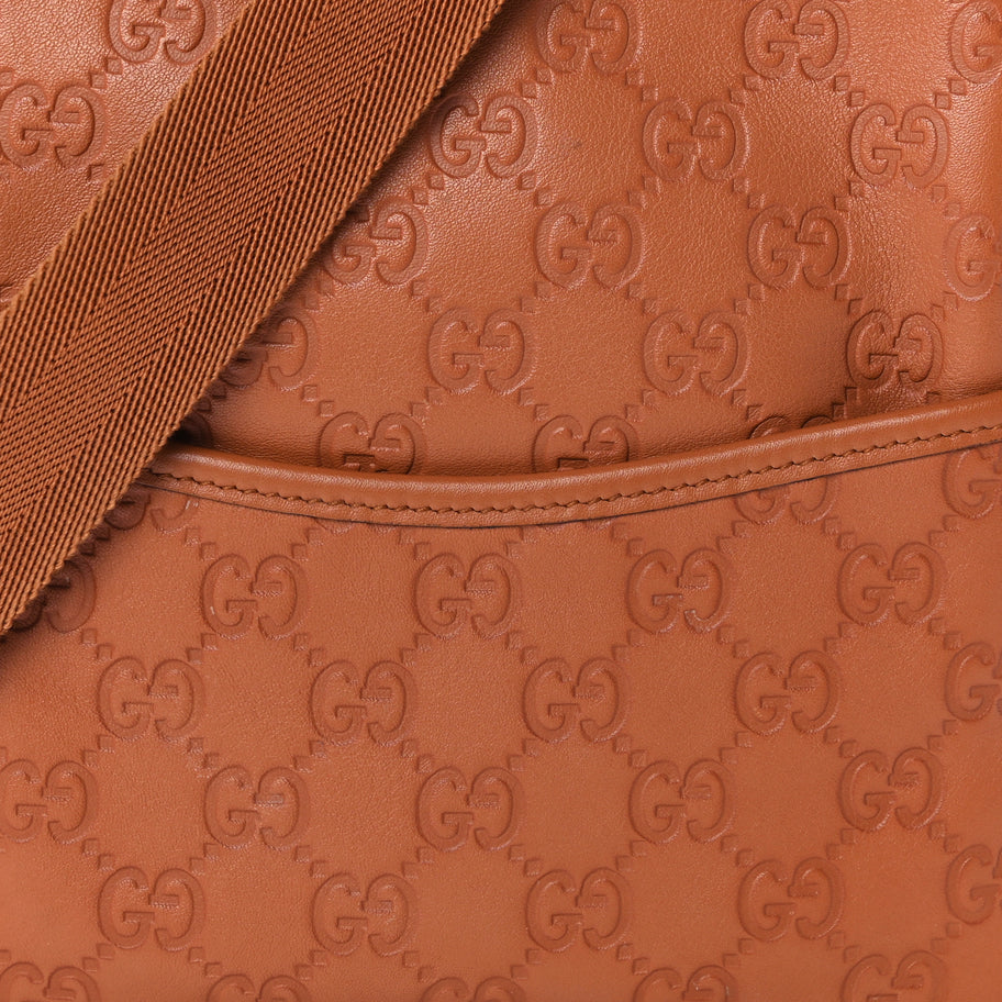 Gucci Guccissima Crossbody Messenger Bag Brown Image 6