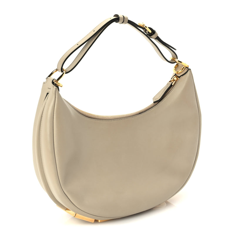  Fendi Vitello Grace Matte Small Fendigraphy Hobo Bag  Nuvola