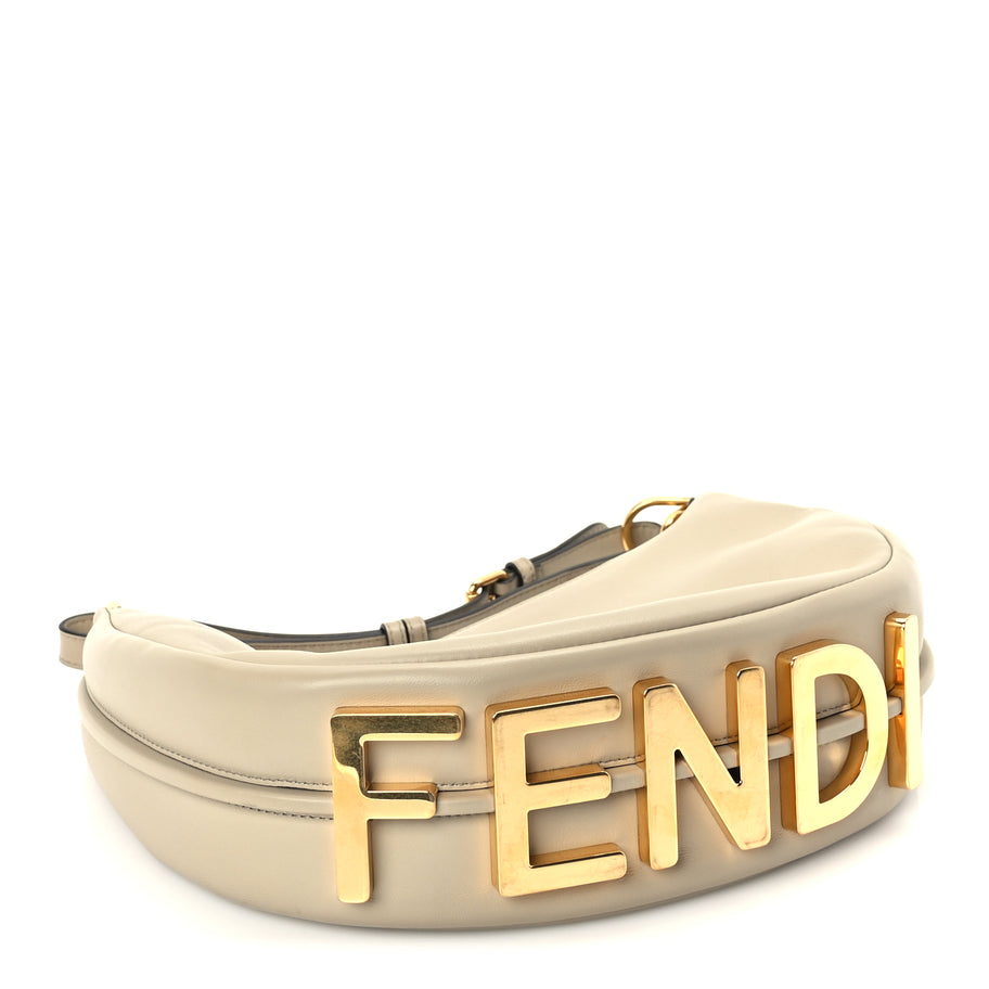 Fendi Vitello Grace Matte Small Fendigraphy Hobo Bag  Nuvola Image 3