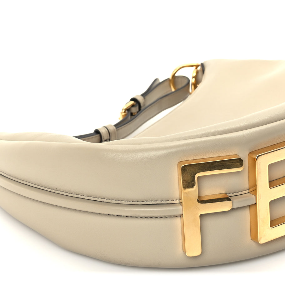 Fendi Vitello Grace Matte Small Fendigraphy Hobo Bag  Nuvola Image 7