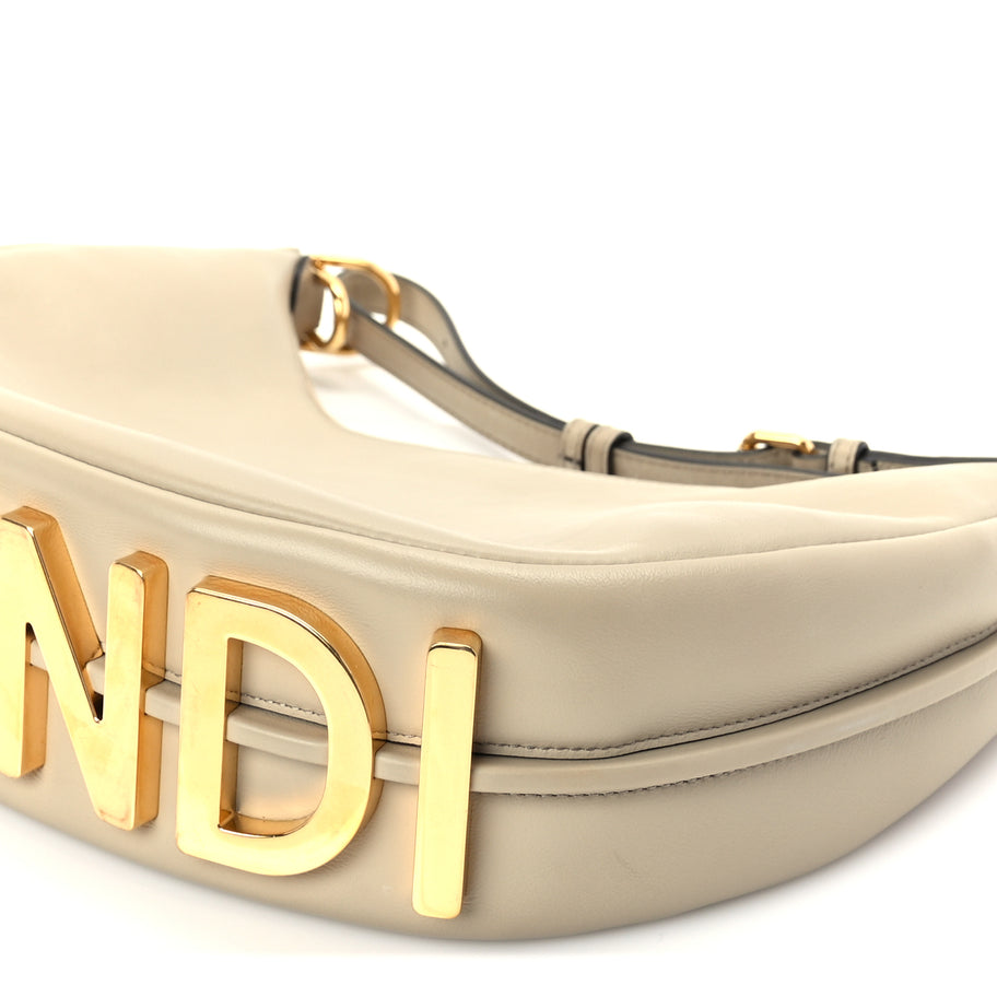 Fendi Vitello Grace Matte Small Fendigraphy Hobo Bag  Nuvola Image 8