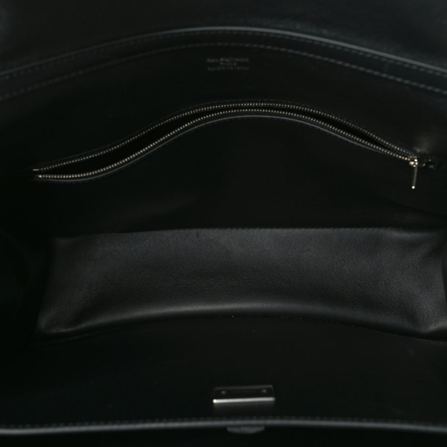 Balenciaga Natural Smooth Calfskin Medium Rodeo Top Handle Handbag Black Image 4