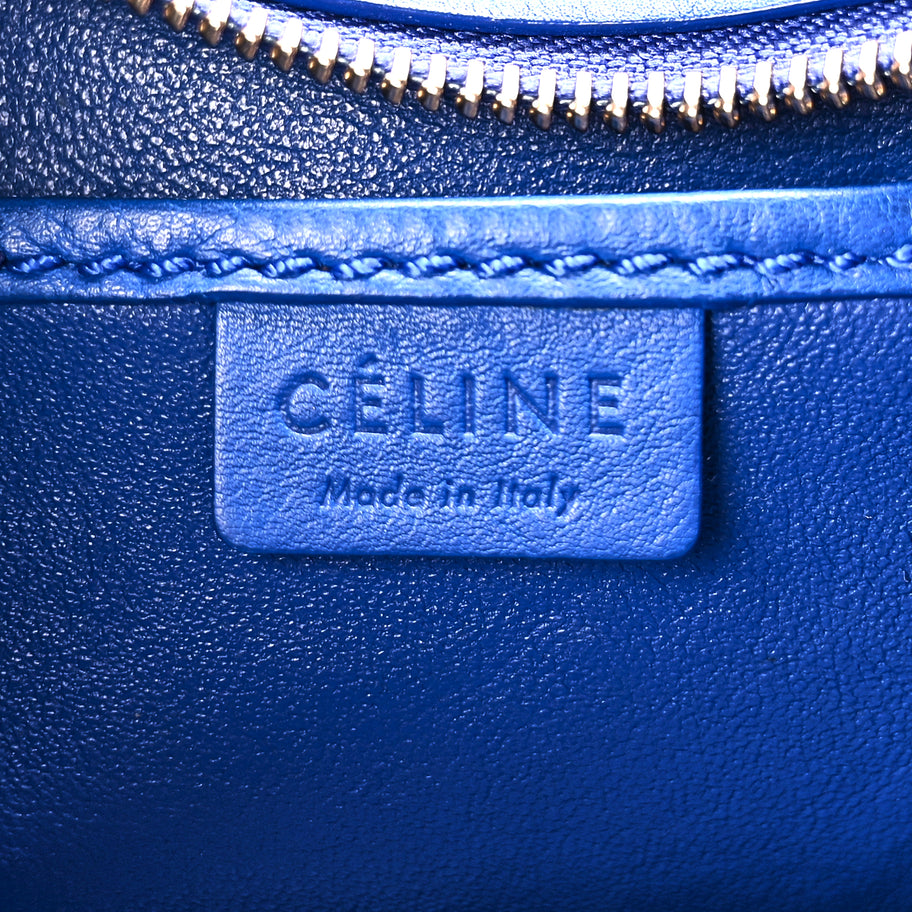 Celine Smooth Calfskin Nano Luggage Royal Blue Image 5