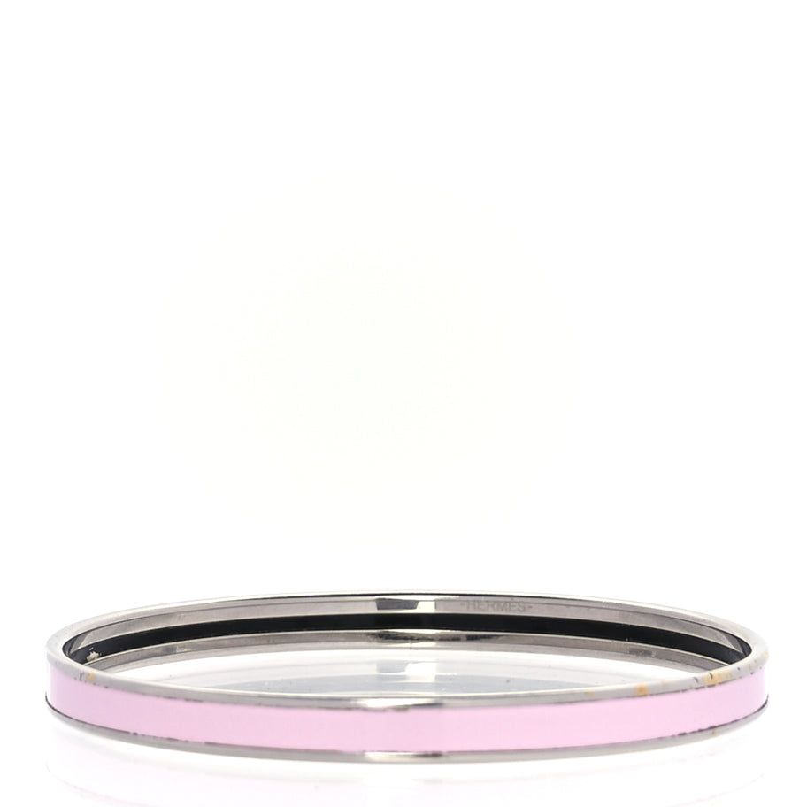 Hermes Enamel Extra Narrow Uni Bracelet 65 Rose Dragee Image 3