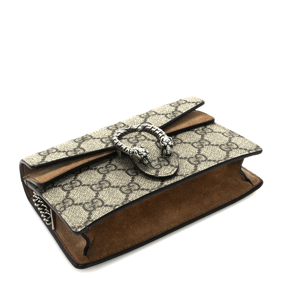 Gucci GG Supreme Monogram Super Mini Dionysus Shoulder Bag  Taupe Image 3