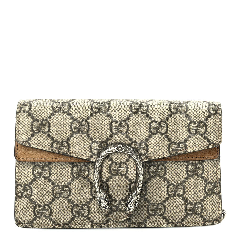 Gucci GG Supreme Monogram Super Mini Dionysus Shoulder Bag  Taupe Image 6