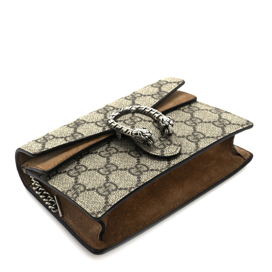 Gucci GG Supreme Monogram Super Mini Dionysus Shoulder Bag  Taupe Image 7