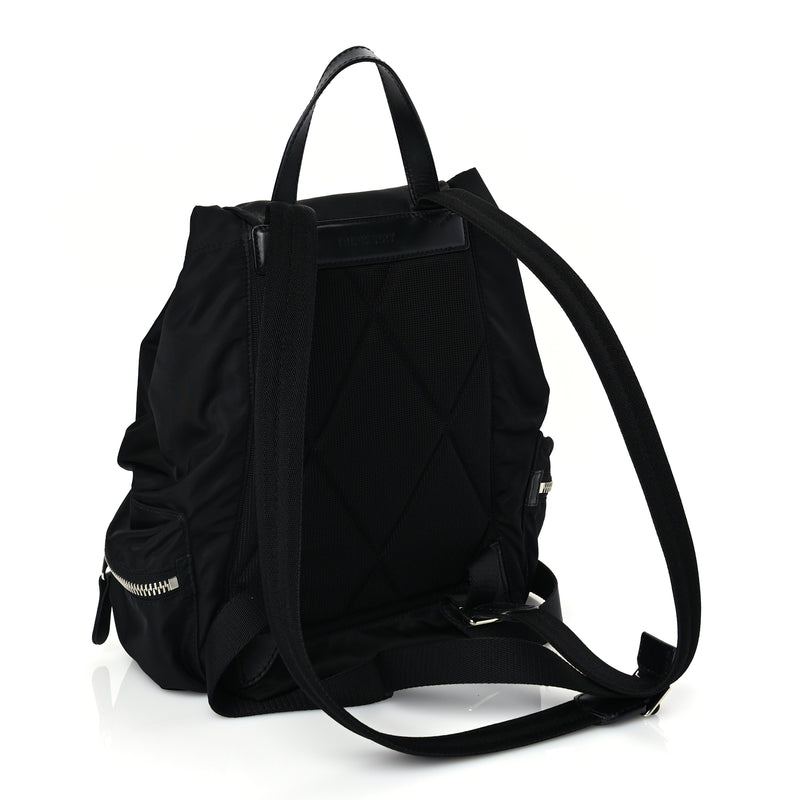 Burberry Nylon Logo Print Medium Rucksack Backpack Black
