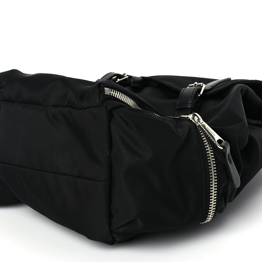 Burberry Nylon Logo Print Medium Rucksack Backpack Black Image 8