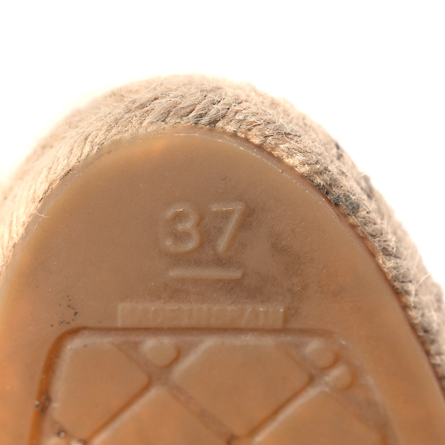 Chanel Lambskin CC Espadrilles 37 Beige Black Image 6